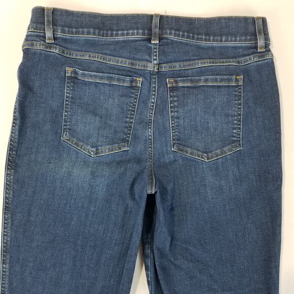 Spanx Shape Jeans Size XL Petite 20327Q Everywhere Flare Raw Hem Midnight Shade - Picture 3 of 10